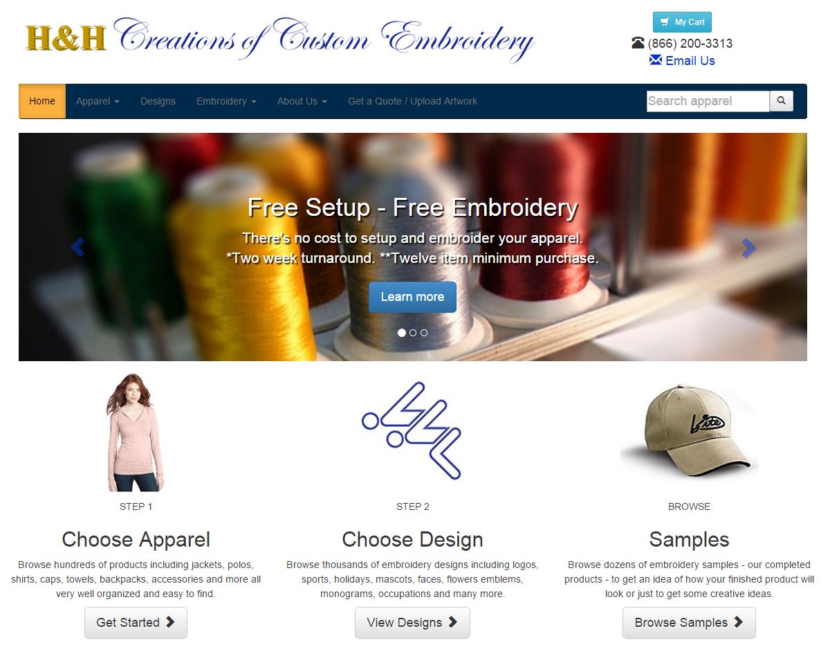 custom designed ecommerce websites
