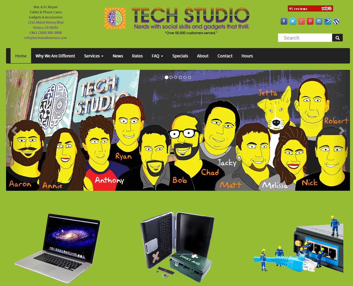 custom designed corporate website
